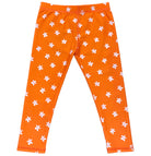 Girls Orange Plumeria UPF 50+ swim leggings by Sunguard Swim on a white background