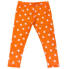 Girls Orange Plumeria UPF 50+ swim leggings by Sunguard Swim on a white background