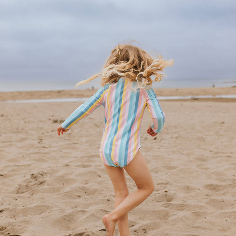 Girls Long Sleeve One-Piece Rashguard