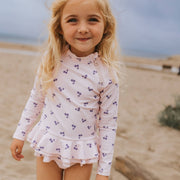 Girls Two-Piece Long Sleeve Rashguard Set