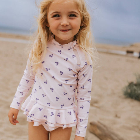 Girls Two-Piece Long Sleeve Rashguard Set