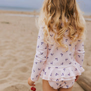 Girls Two-Piece Long Sleeve Rashguard Set