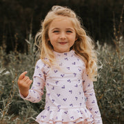 Girls Two-Piece Long Sleeve Rashguard Set