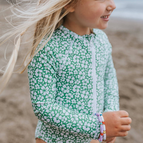 Girls Two-Piece Long Sleeve Rashguard Set