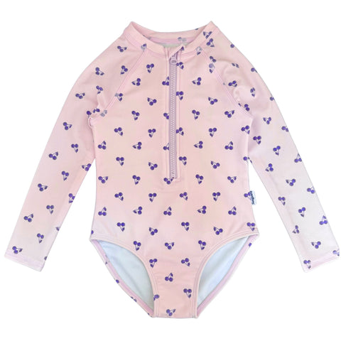 Girls Long Sleeve One-Piece Rashguard