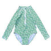 Girls Long Sleeve One-Piece Rashguard