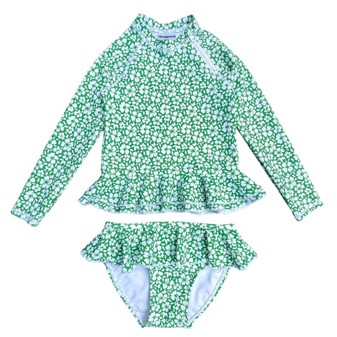 Girls Two-Piece Long Sleeve Rashguard Set