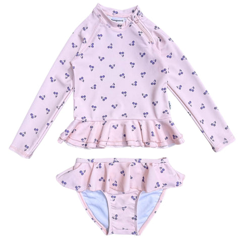 Girls Two-Piece Long Sleeve Rashguard Set