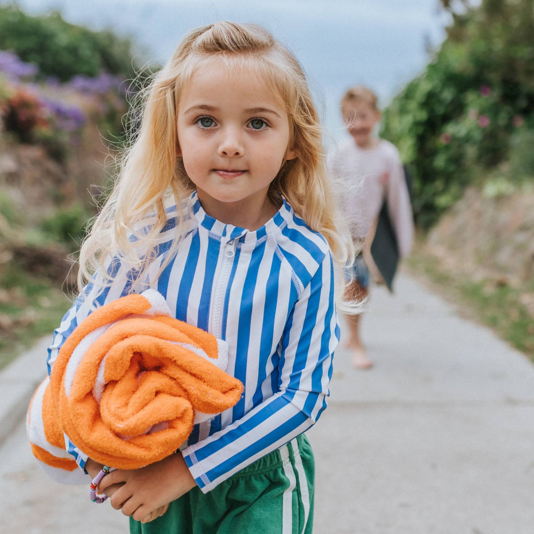 thumbnail image 2 of JiAmy Girls Long Sleeve One-Piece Swimsuit – UPF Sun Protection Bathing Suit With Zipper (3-12 Years) 2 of 12