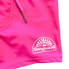 Pink hoodie with 'Sunguard' logo on a white background