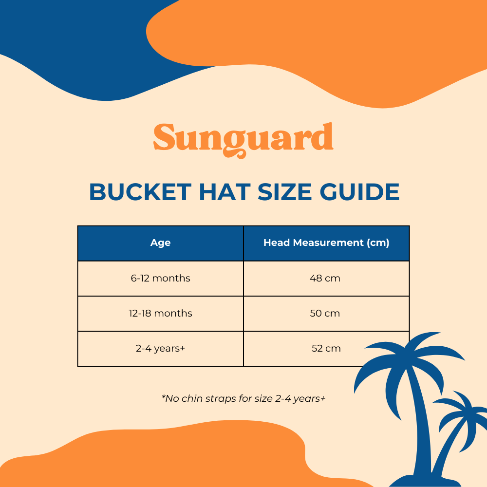 Sunguard Swim Baby Bucket Sun Hat Grey / 2-4y+